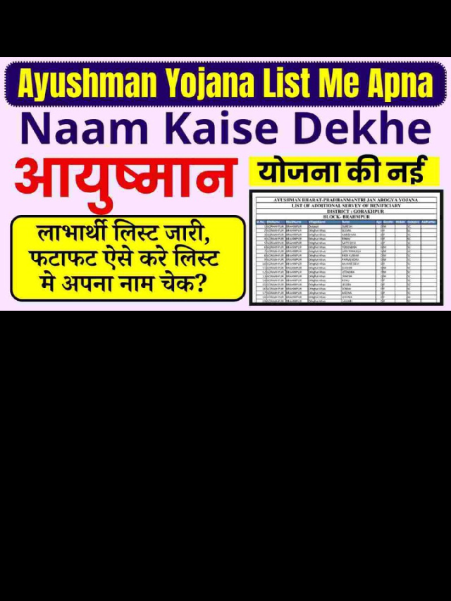 Ayushman Yojana List Me Apna Naam Kaise Dekhe
